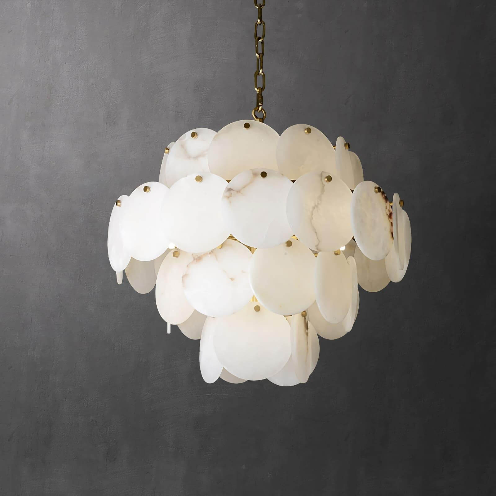 Marble Multi-Tiered Round Chandelier