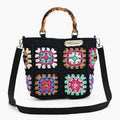 Noir Elegance Crochet Tote