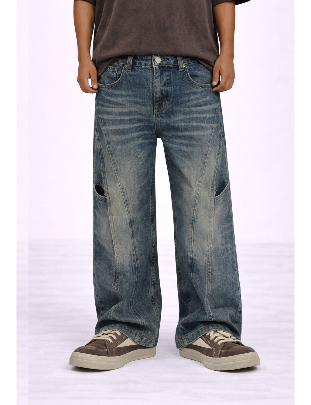 WIDEBOY CONTRAST PANEL DENIM