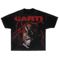 Playboi Carti Streetwear Tee Short Sleeve Red And Black Graphic Shirt For Fans Everywhere