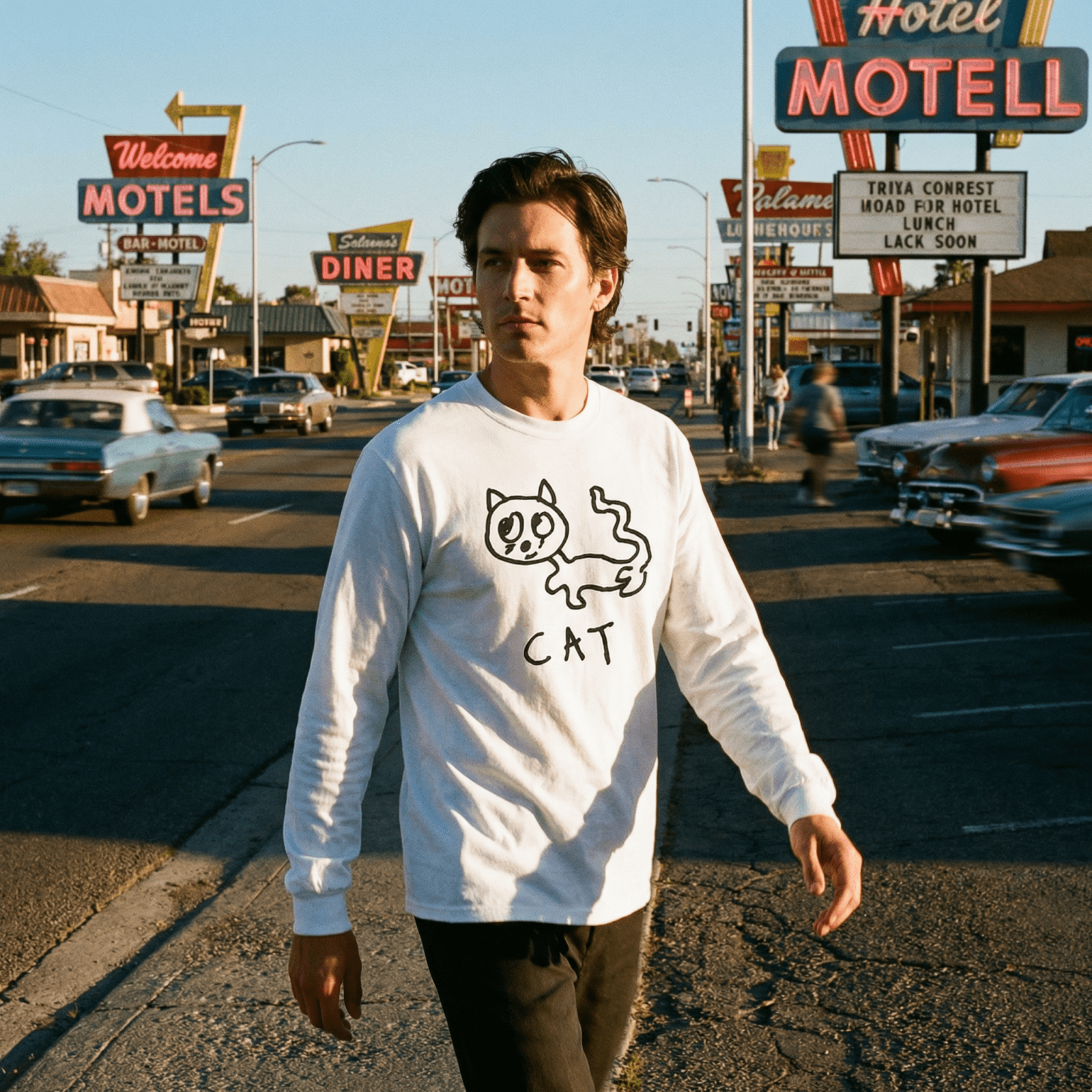 Cat - Long Sleeve Tee