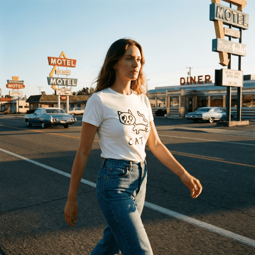 Cat - Women's Fitted Tee