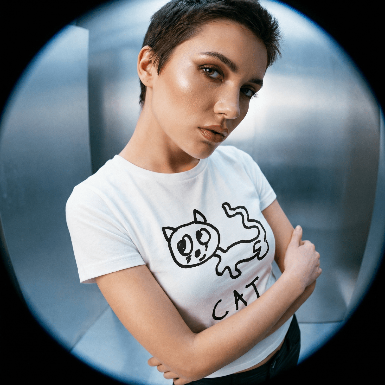 Cat - Women's Fitted Tee