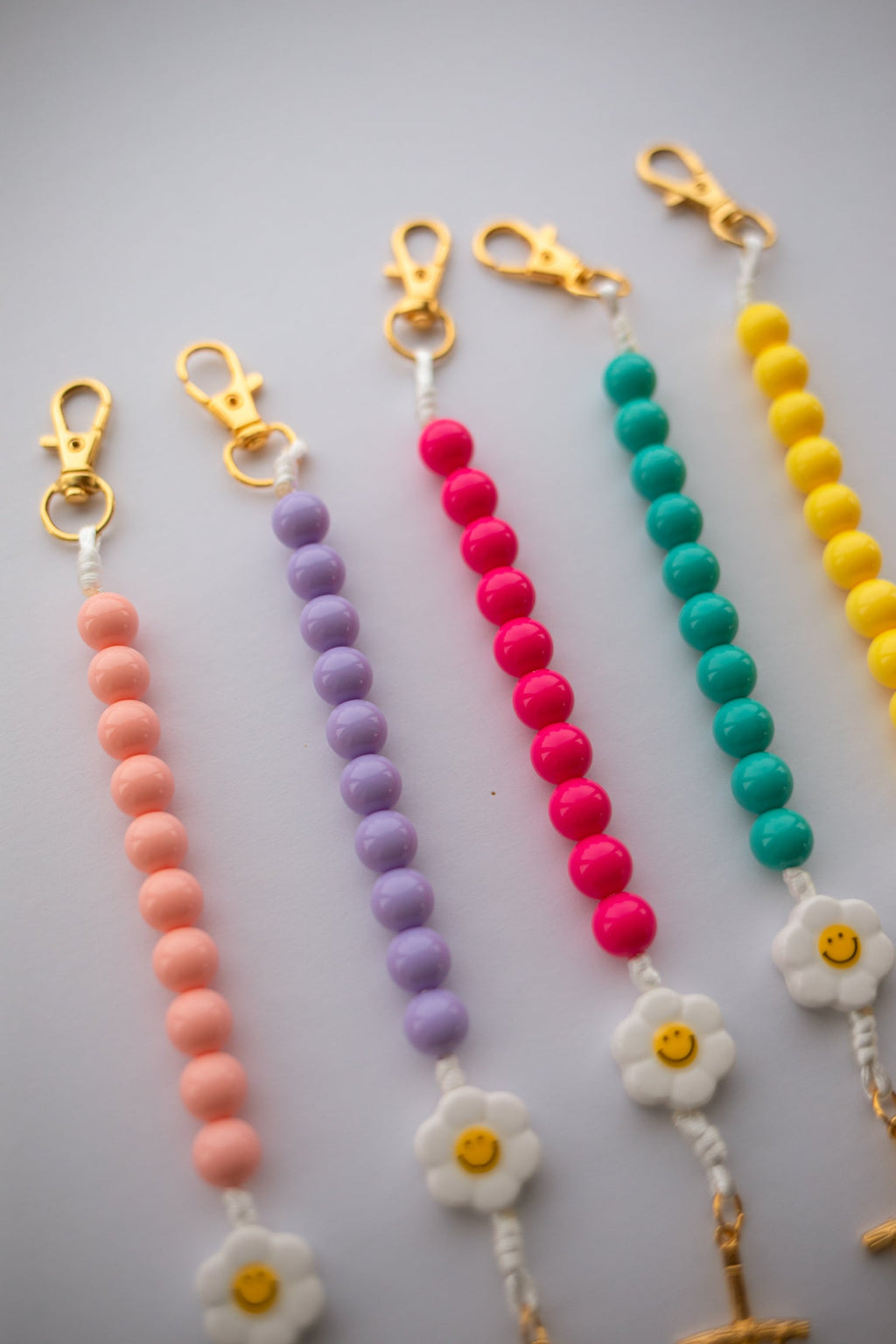 Daisy Smiley Face Children's Keychain