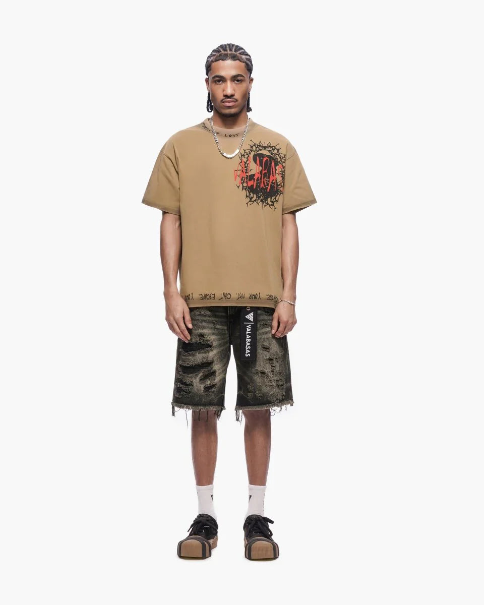 Valabasas Clipped Jorts - Grey Washed