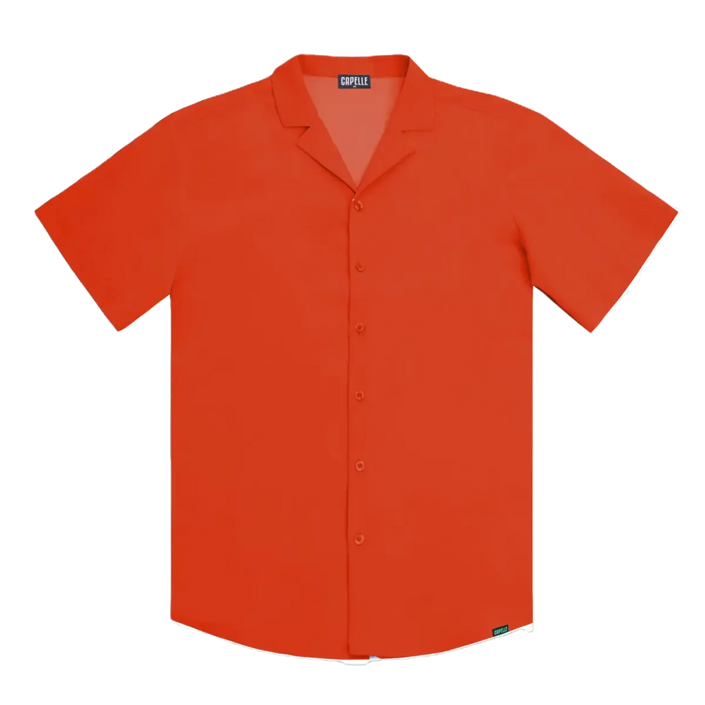 Men’s Short Sleeve Tailored Fit Button-Down Shirt – Coral