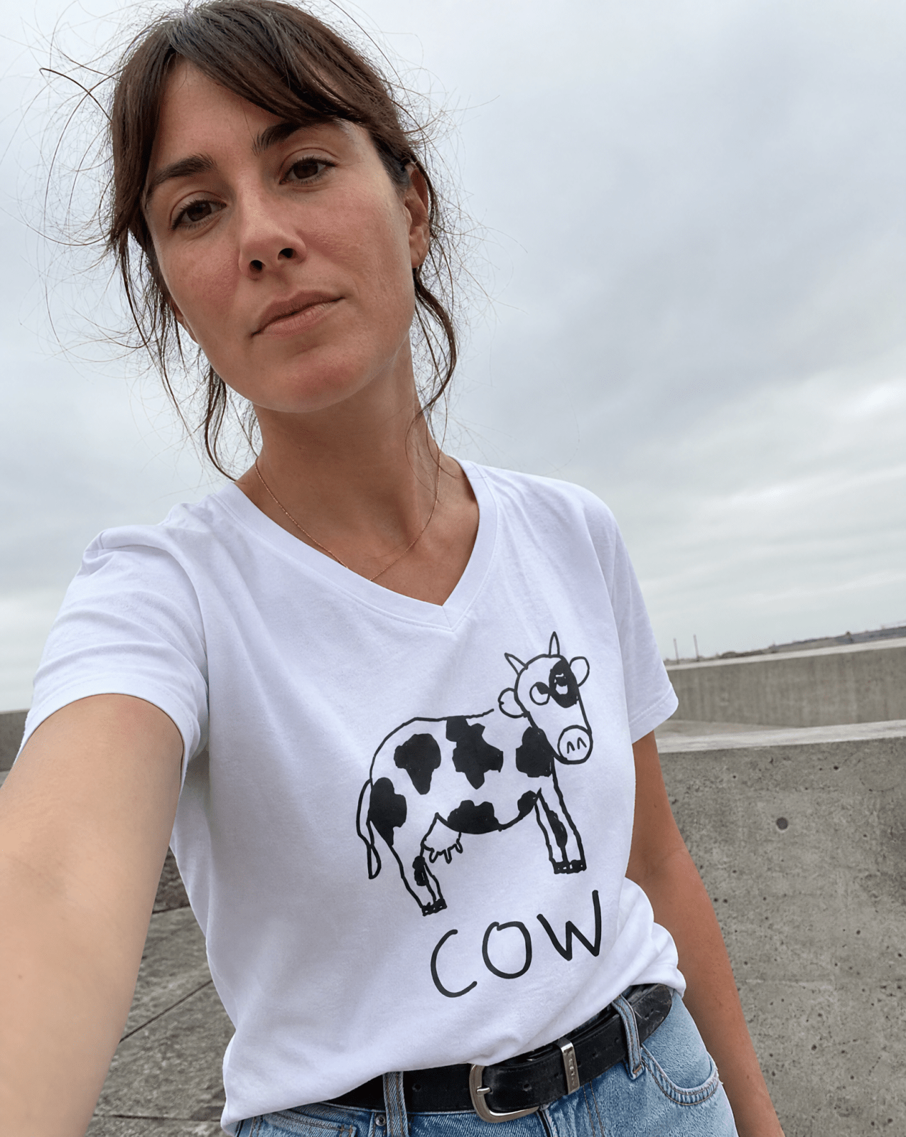 Cow - Women's V-Neck Tee