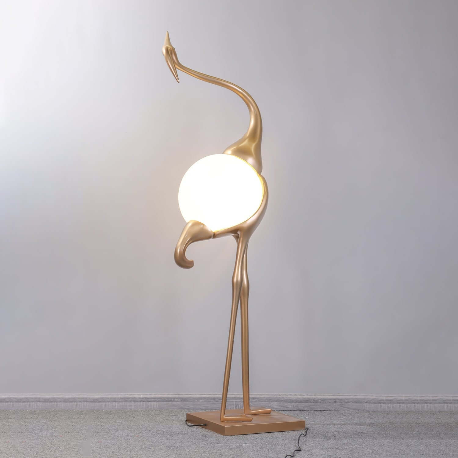 Crane Sculpture Floor Lamp