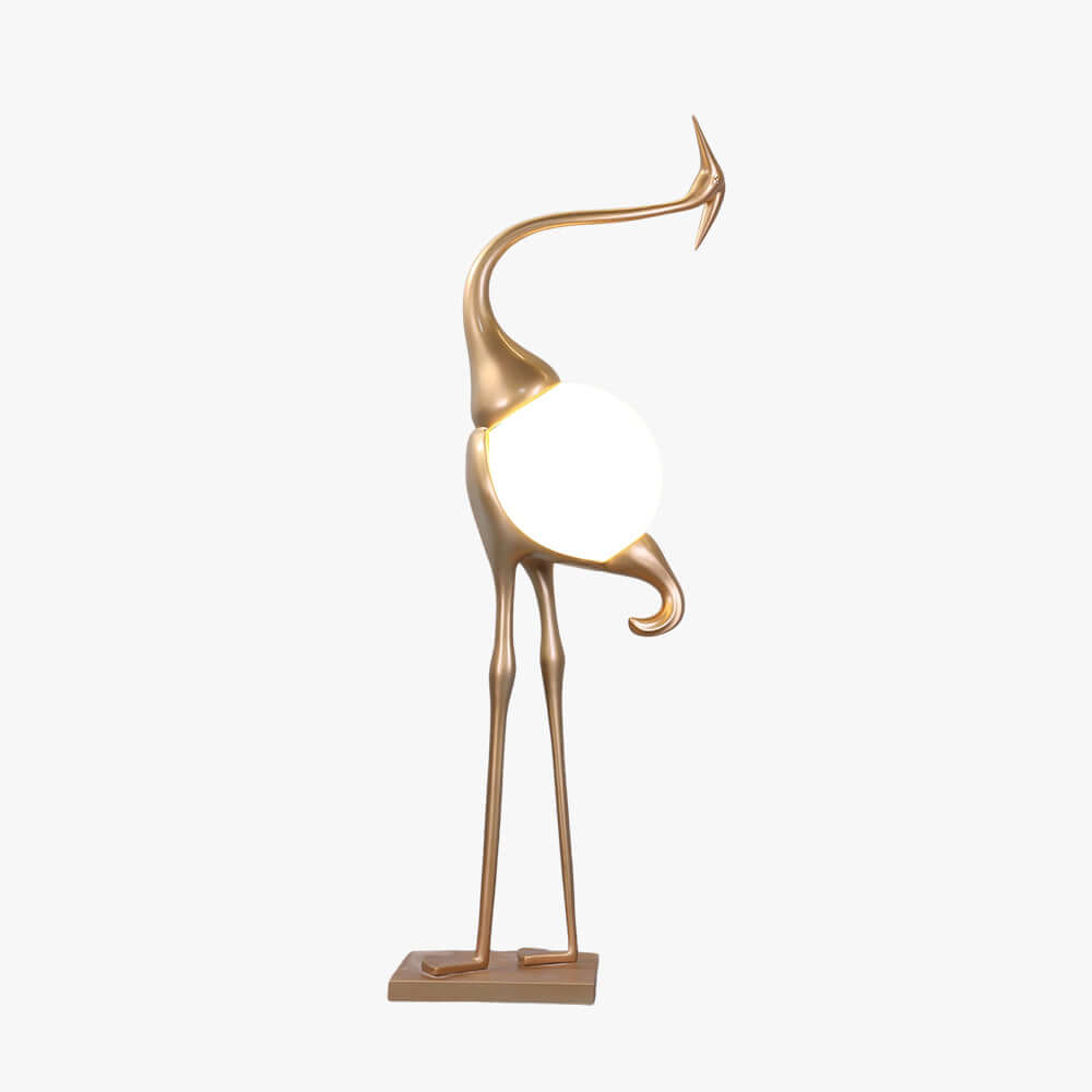 Crane Sculpture Floor Lamp