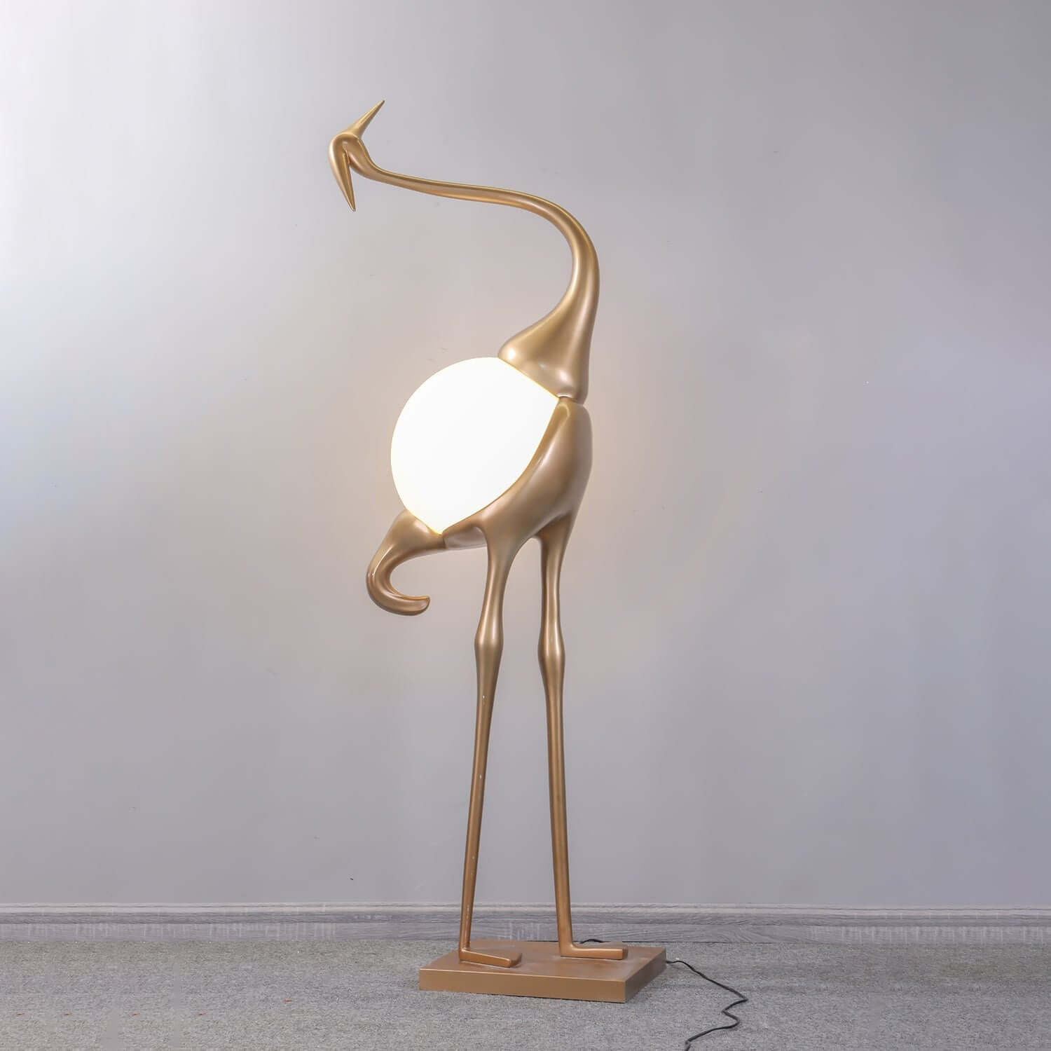 Crane Sculpture Floor Lamp