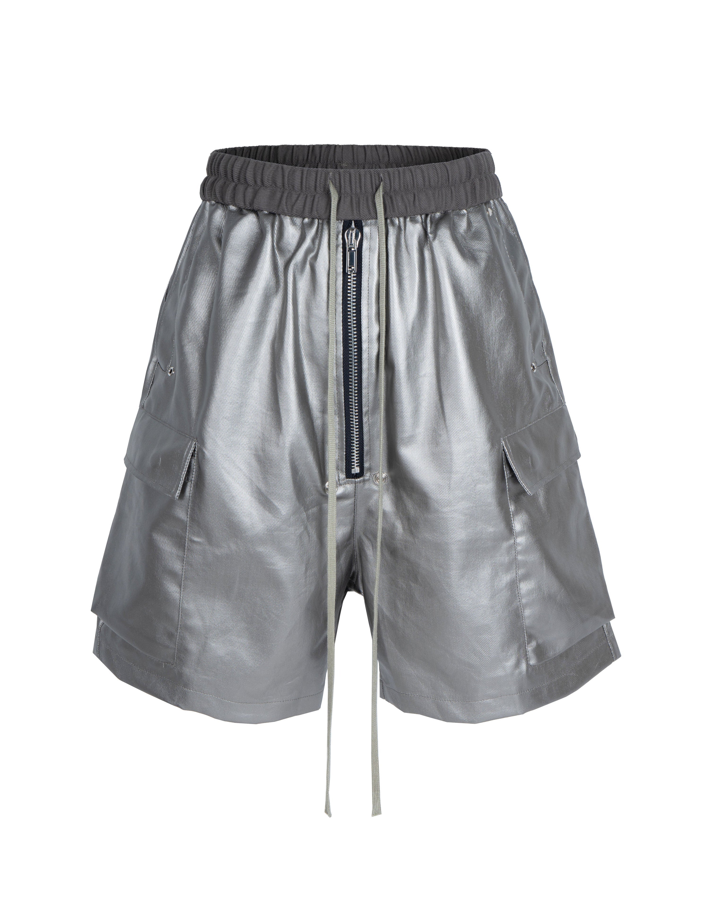 METALLIC SHINE CARGO SHORTS