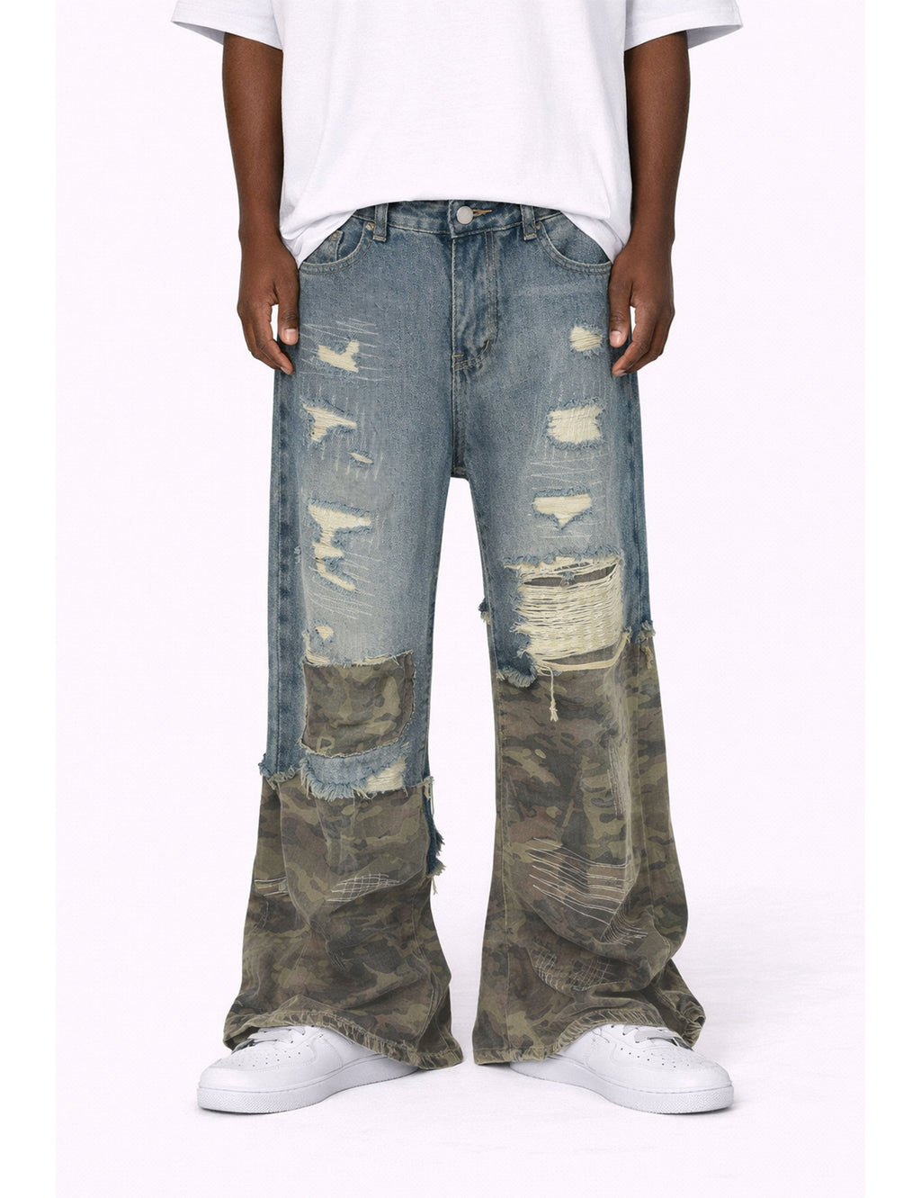 AZUL SCAB CAMO FLARE DENIM