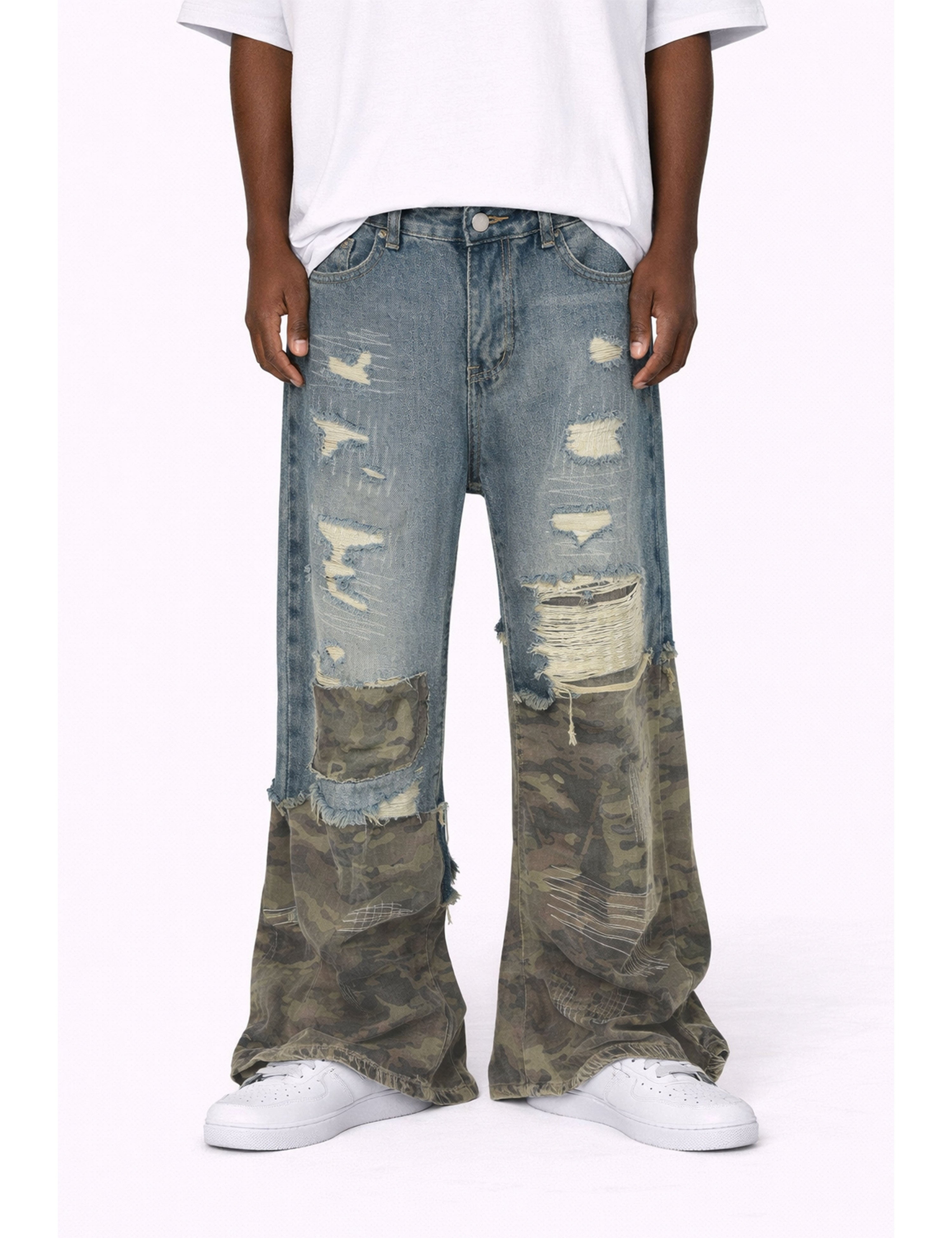 AZUL SCAB CAMO FLARE DENIM