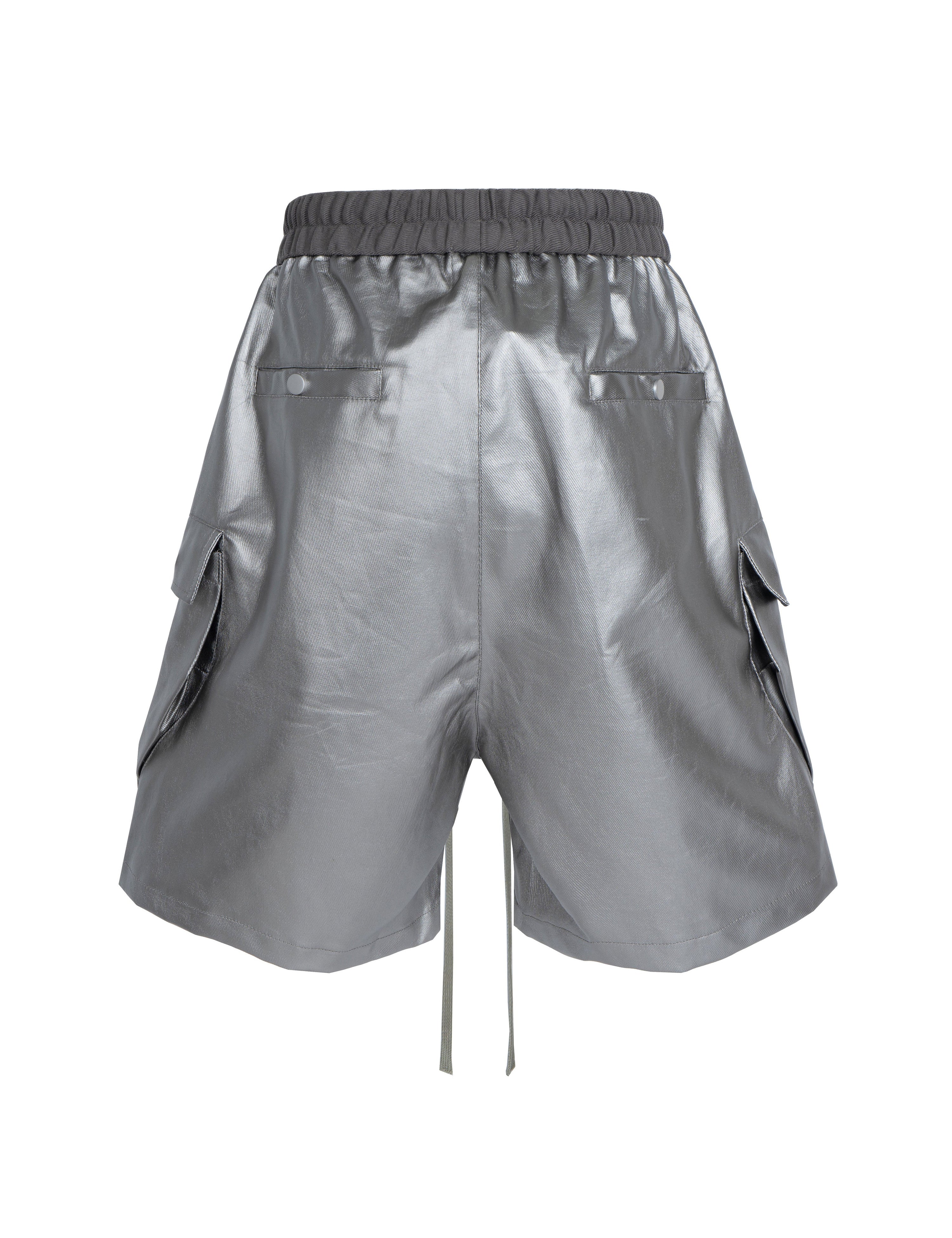 METALLIC SHINE CARGO SHORTS