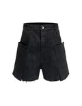 WAXED CARGO SHORTS