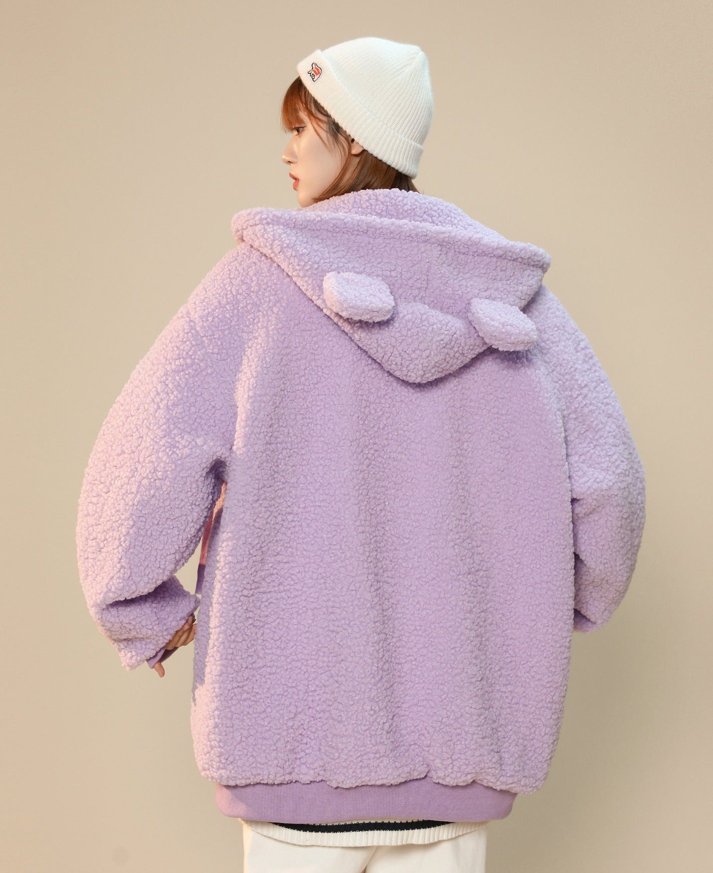 Women's Furry Bunny Ears Winter Jacket