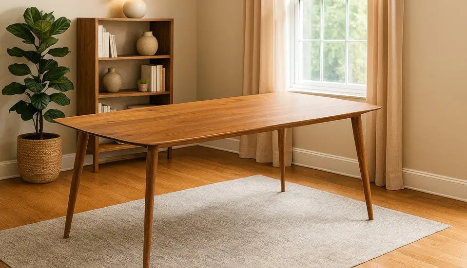 Edge Glued Hardwood Dining Table - Solid Kitchen Table