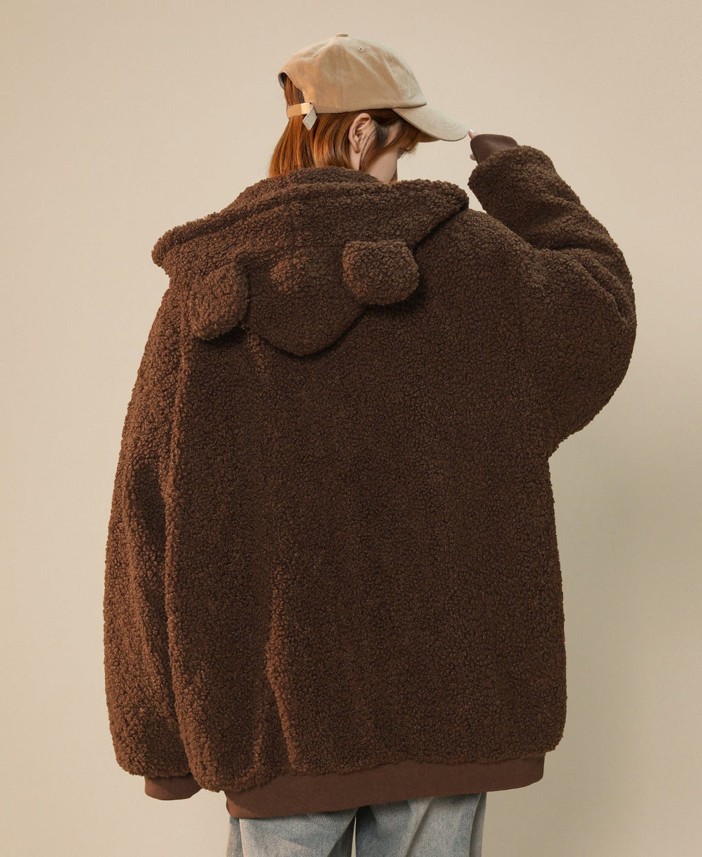 Women's Furry Bunny Ears Winter Jacket