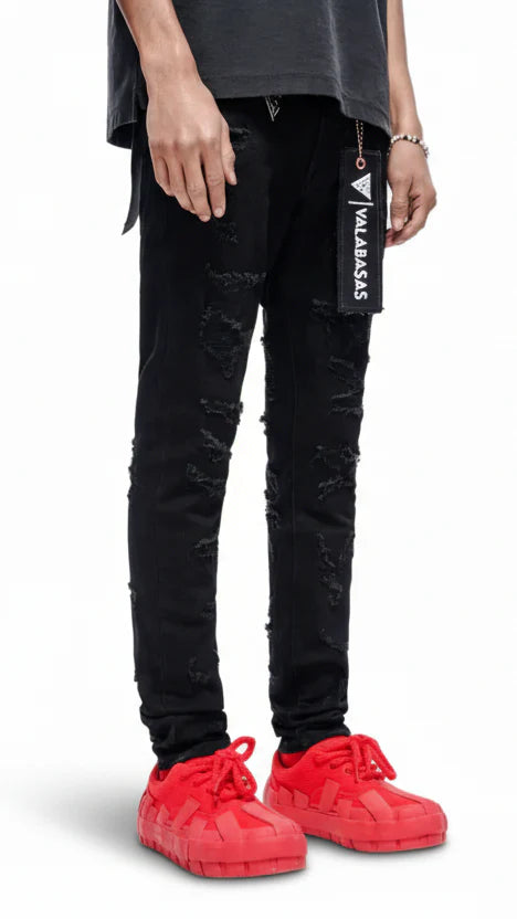 Valabasas Edge Skinny Jeans - Jet Black