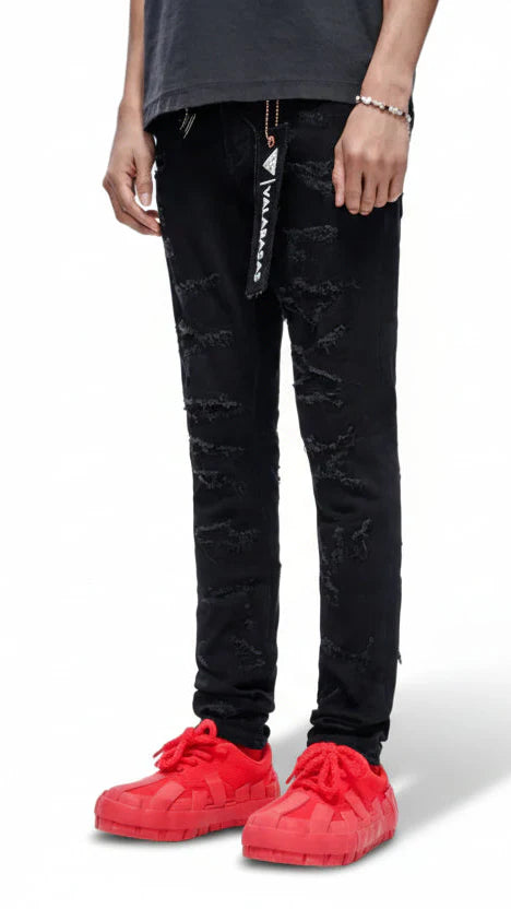 Valabasas Edge Skinny Jeans - Jet Black