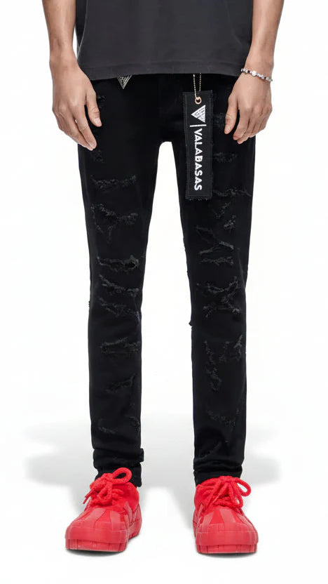 Valabasas Edge Skinny Jeans - Jet Black