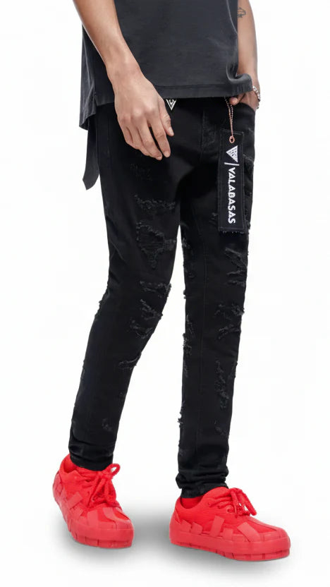 Valabasas Edge Skinny Jeans - Jet Black