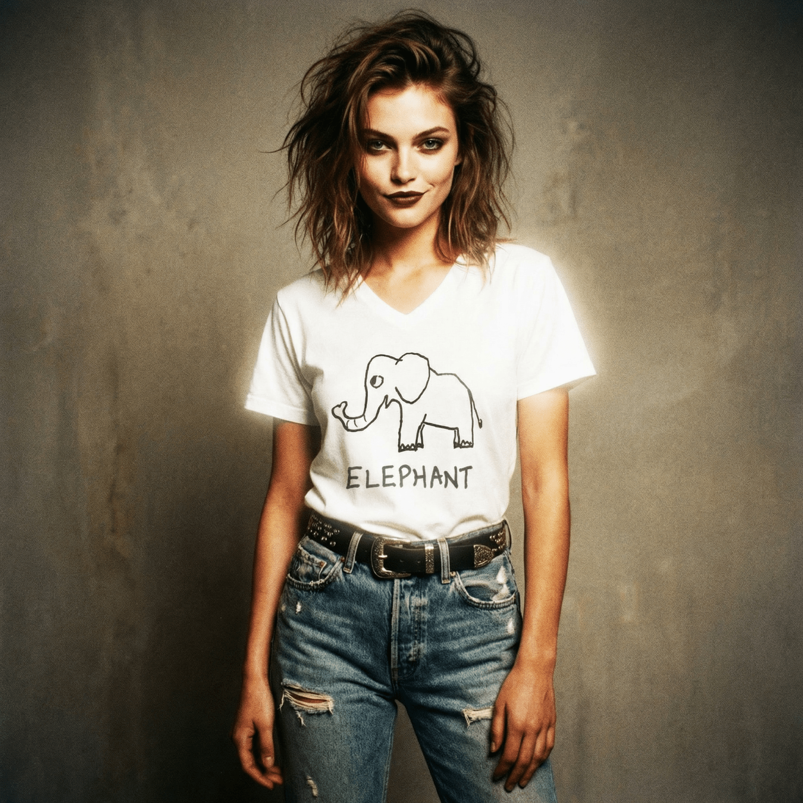 Elephant - V-Neck T-Shirt
