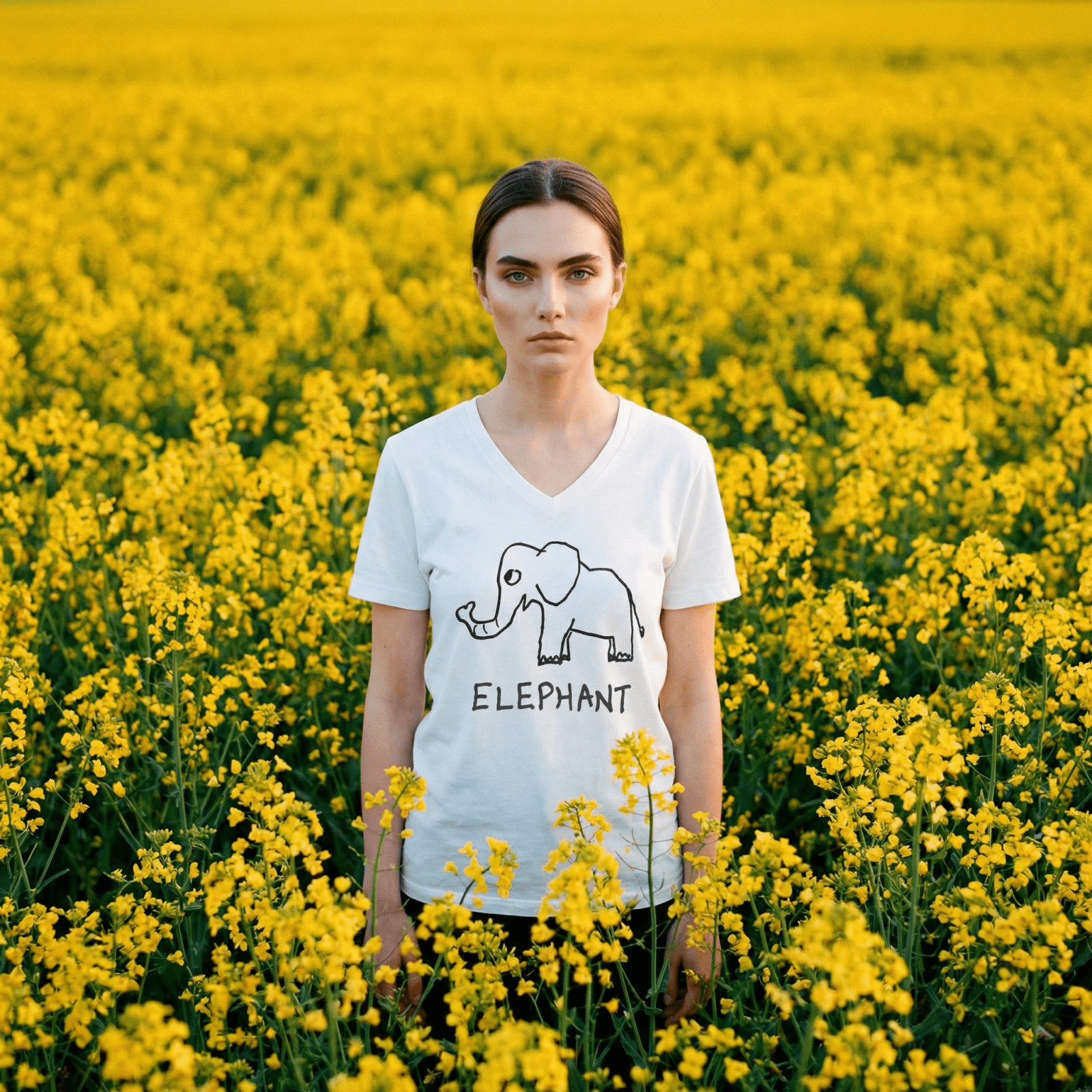 Elephant - V-Neck T-Shirt