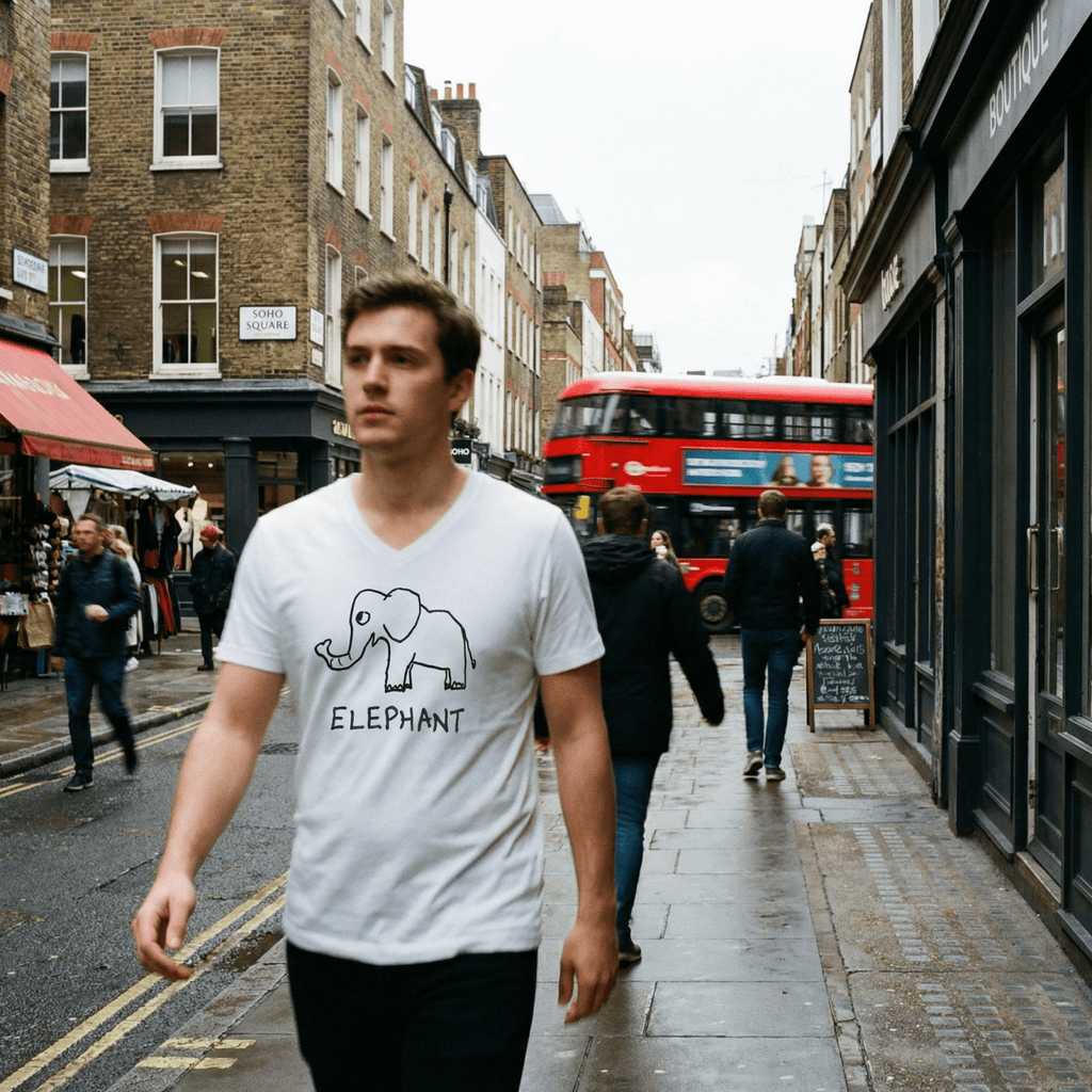 Elephant - V-Neck T-Shirt