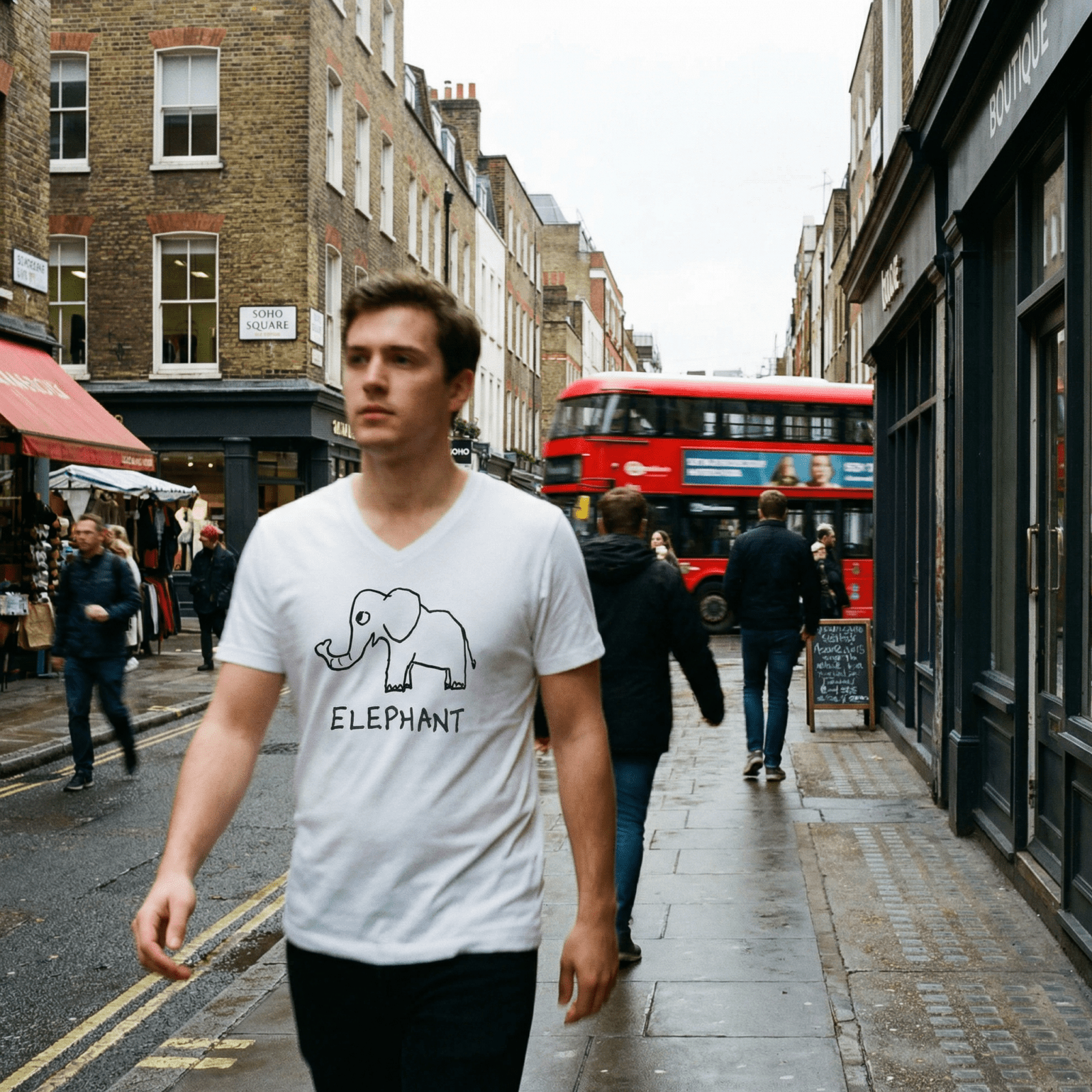 Elephant - V-Neck T-Shirt