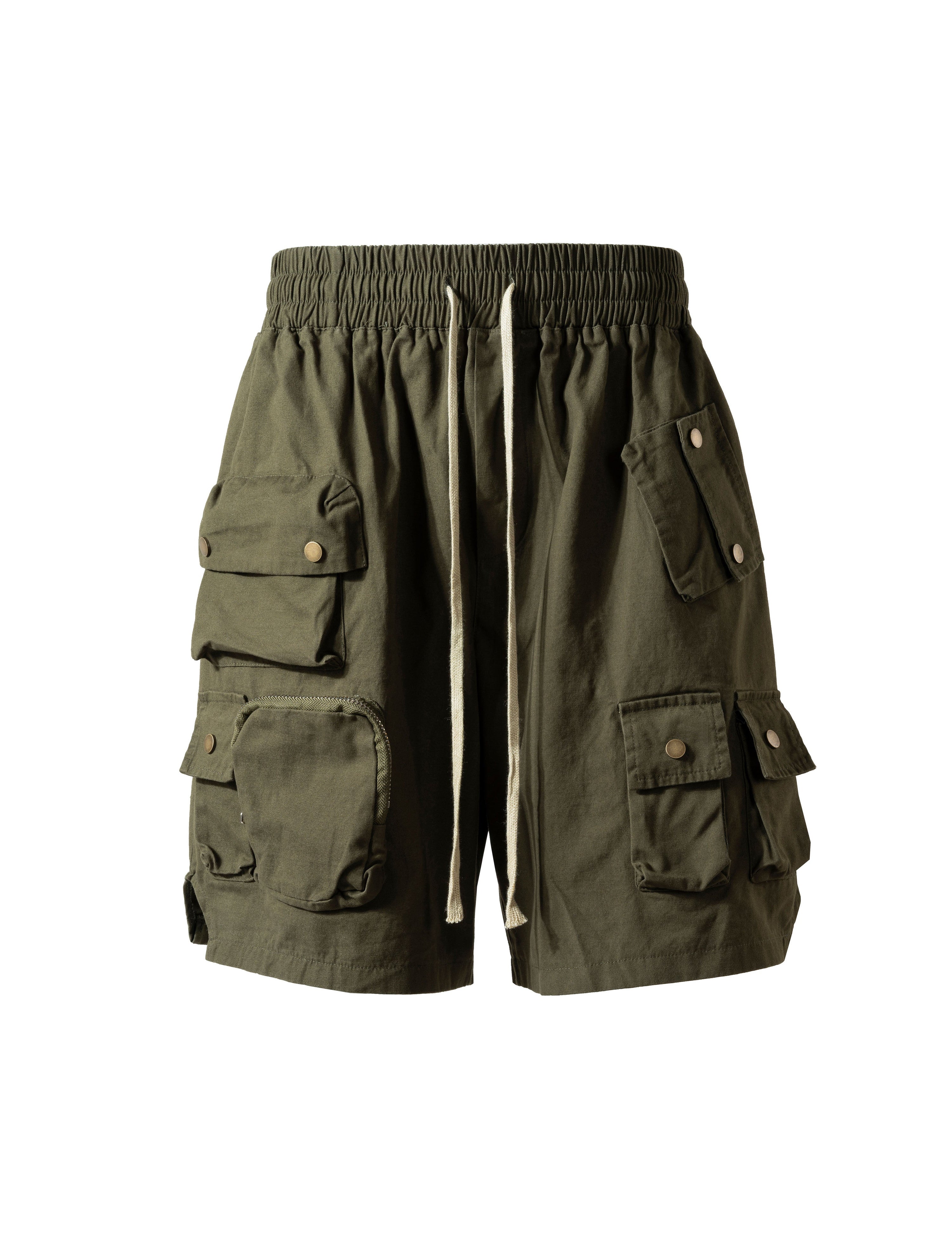 OLIVE MULTI CARGO SHORTS