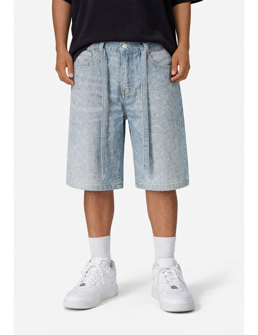 AZUL RHINESTONE SHORTS
