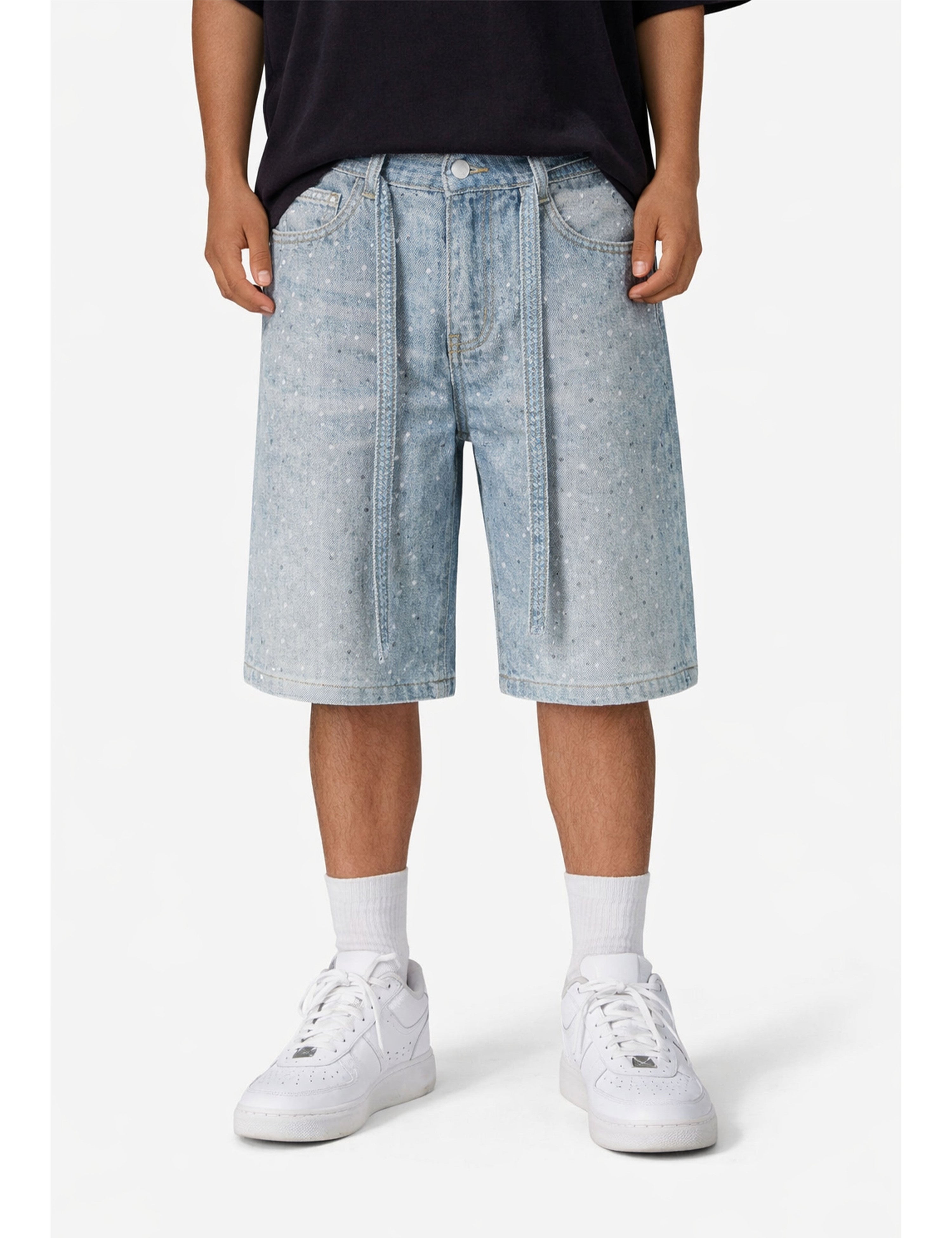 AZUL RHINESTONE SHORTS