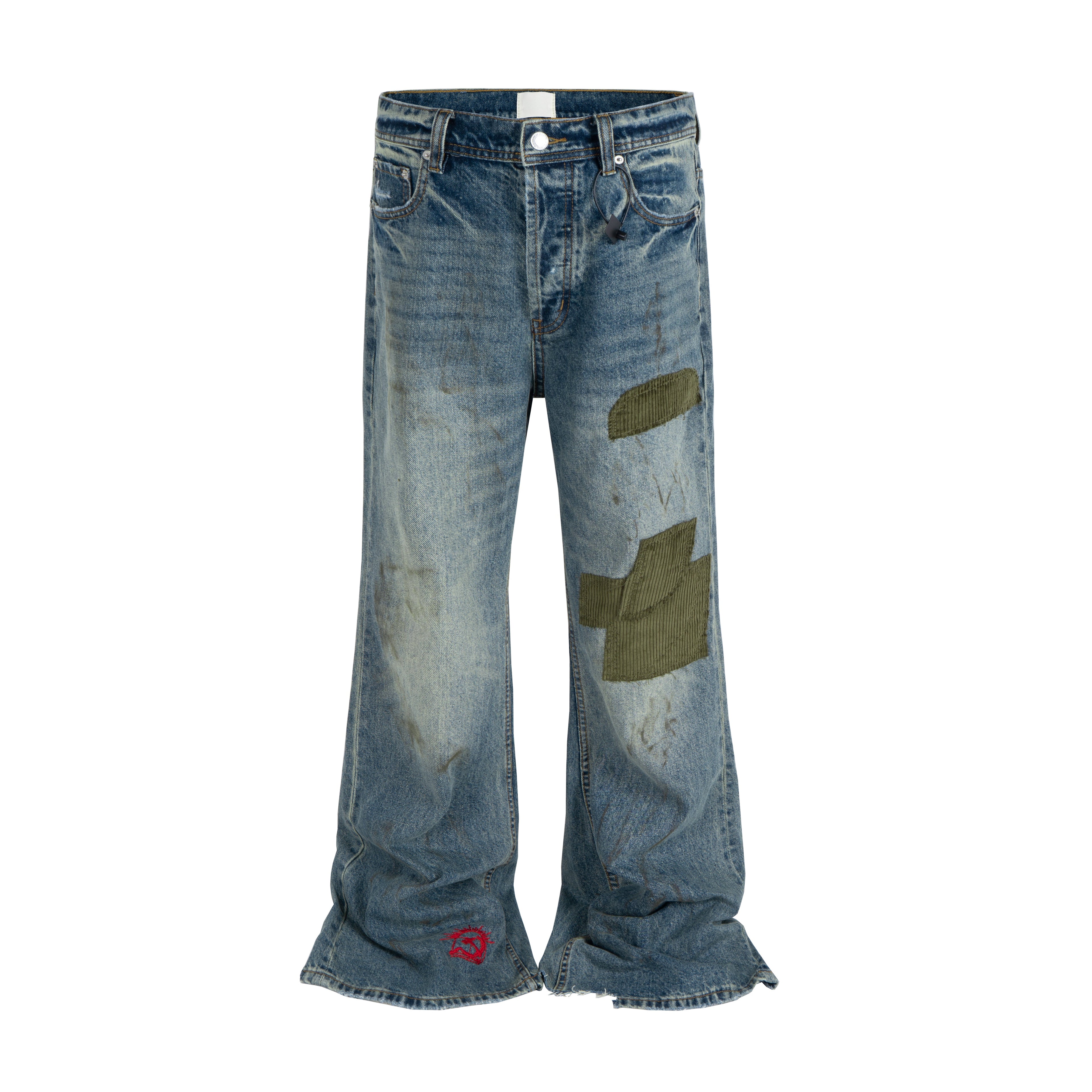 MUD PATCHWORK FLARE DENIM