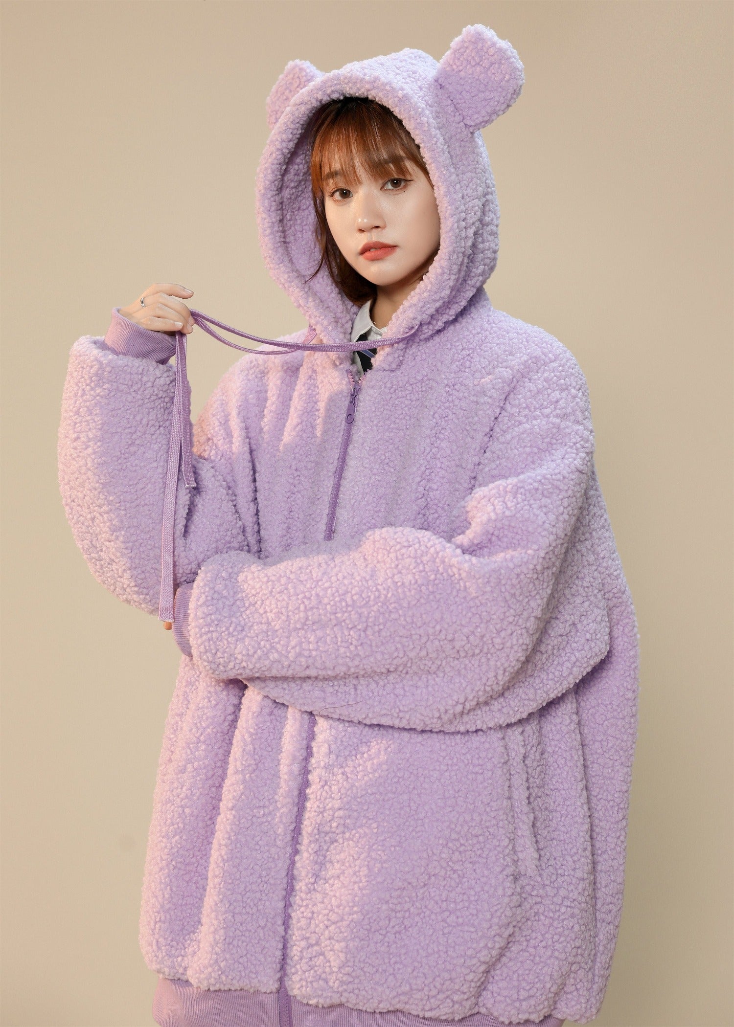 Women's Furry Bunny Ears Winter Jacket