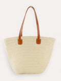 Flat Strap Trapezoid Tote