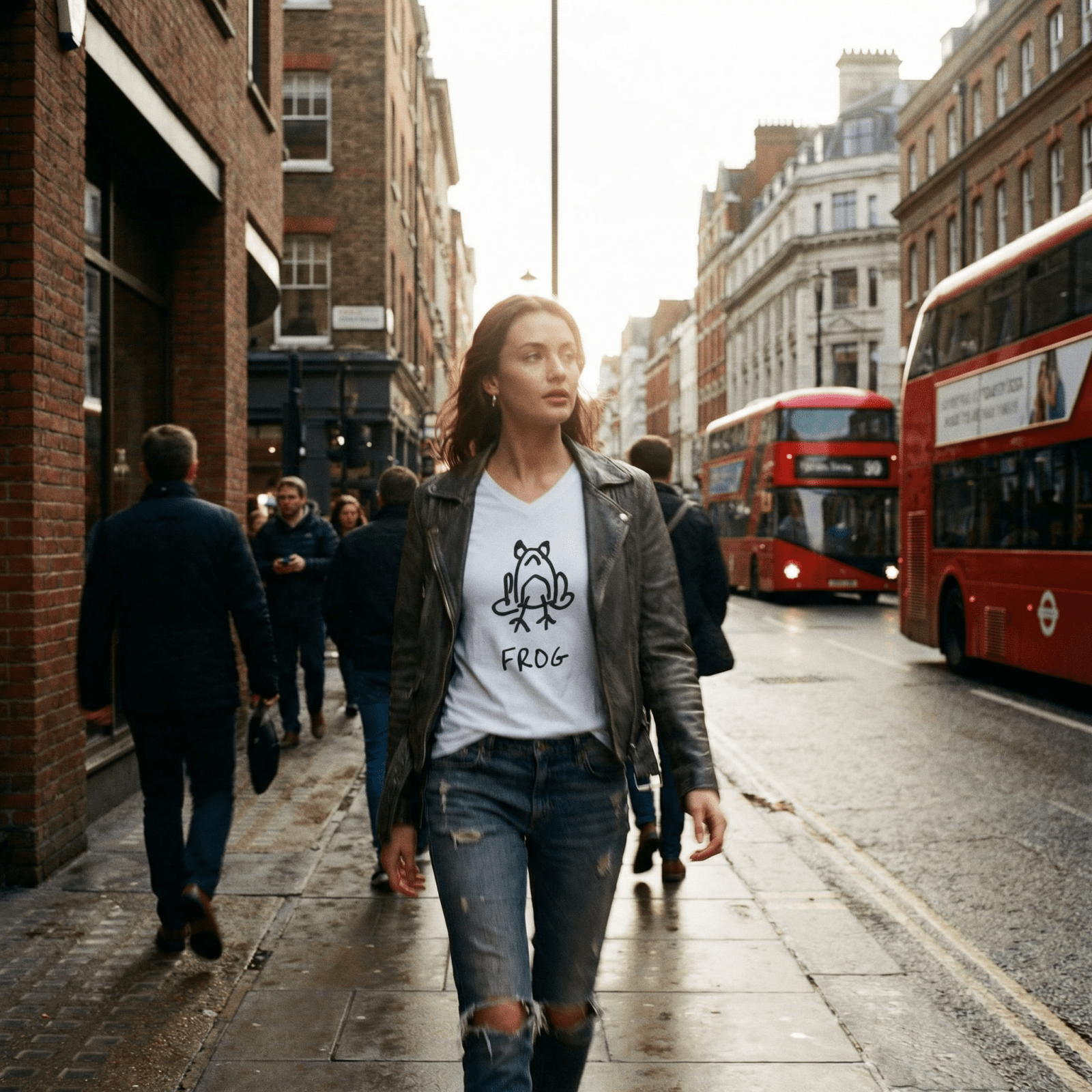 Frog - V-Neck T-Shirt