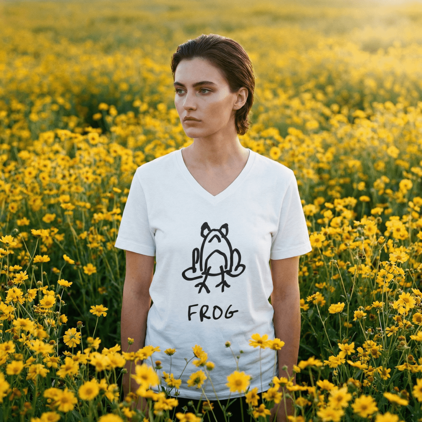 Frog - V-Neck T-Shirt