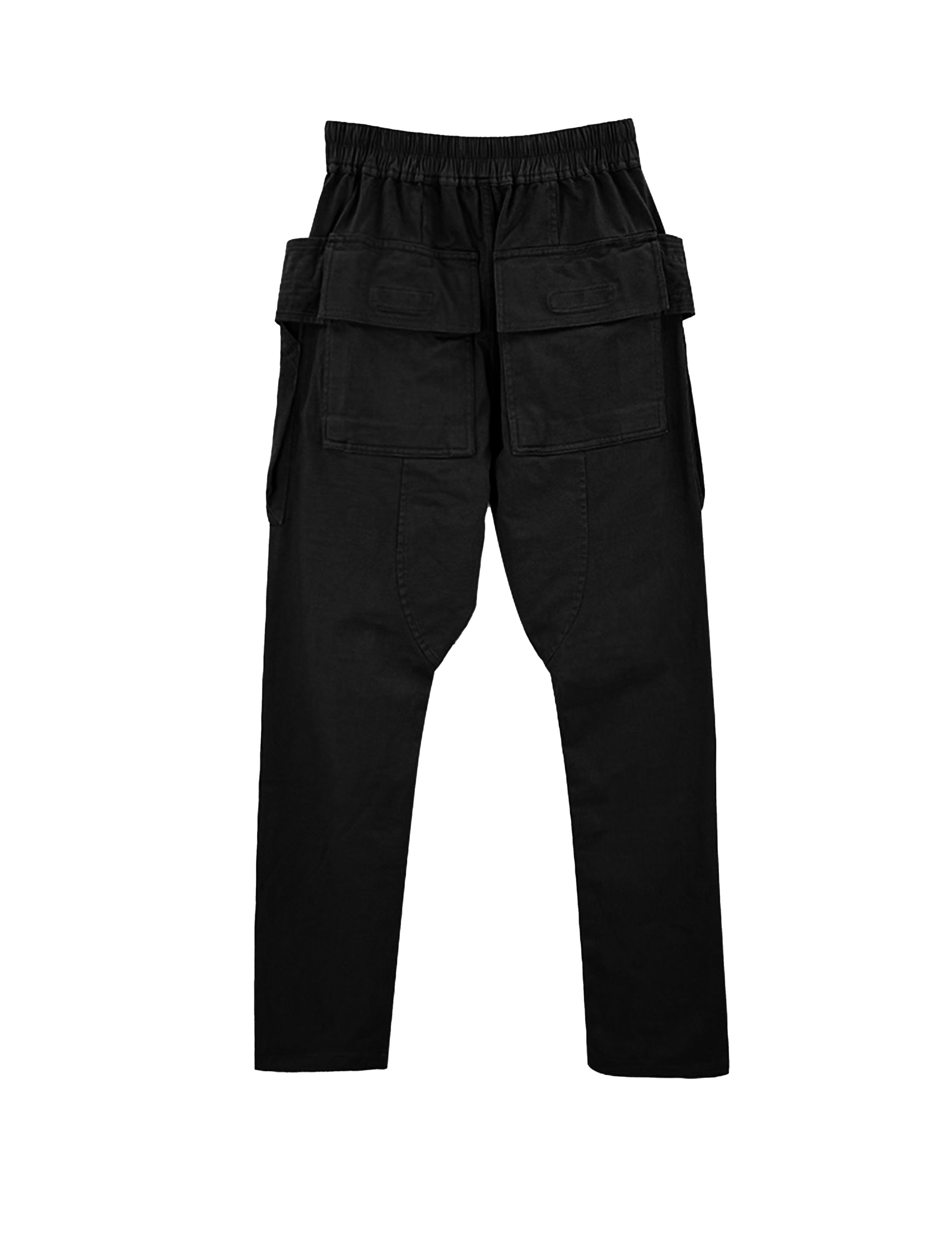 NOIR DROP-CROTCH DRAWSTRING CARGO PANTS