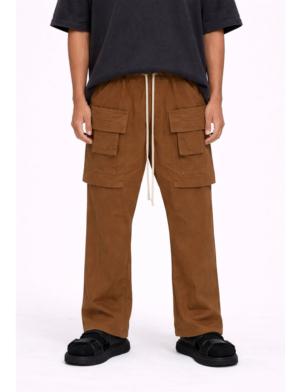 DESERT DROP-CROTCH DRAWSTRING CARGO PANTS