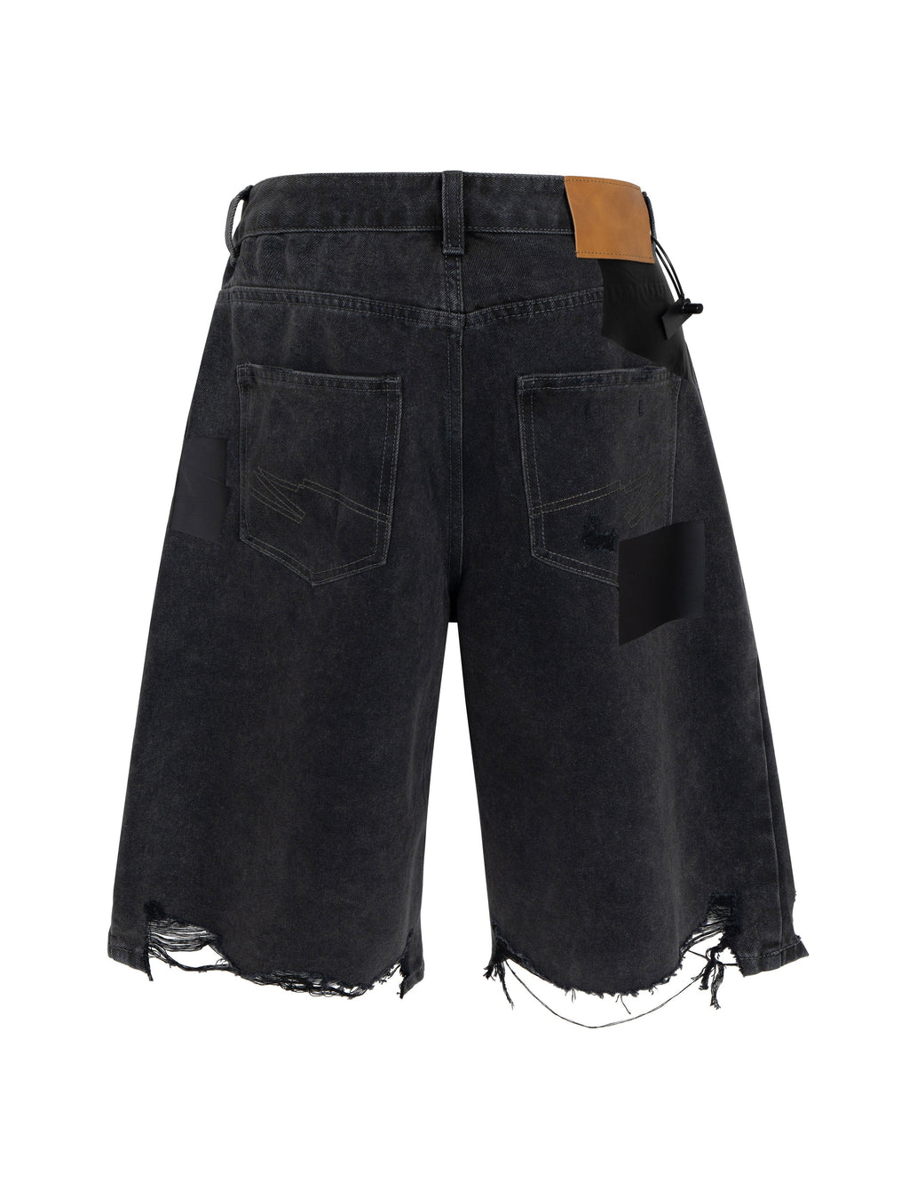 NOIR CUTOFF DENIM SHORTS
