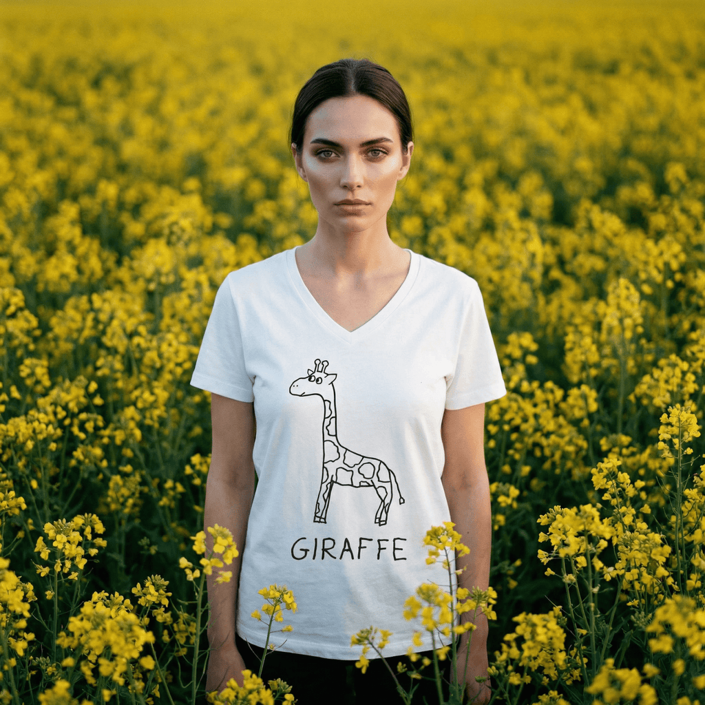 Giraffe - V-Neck T-Shirt