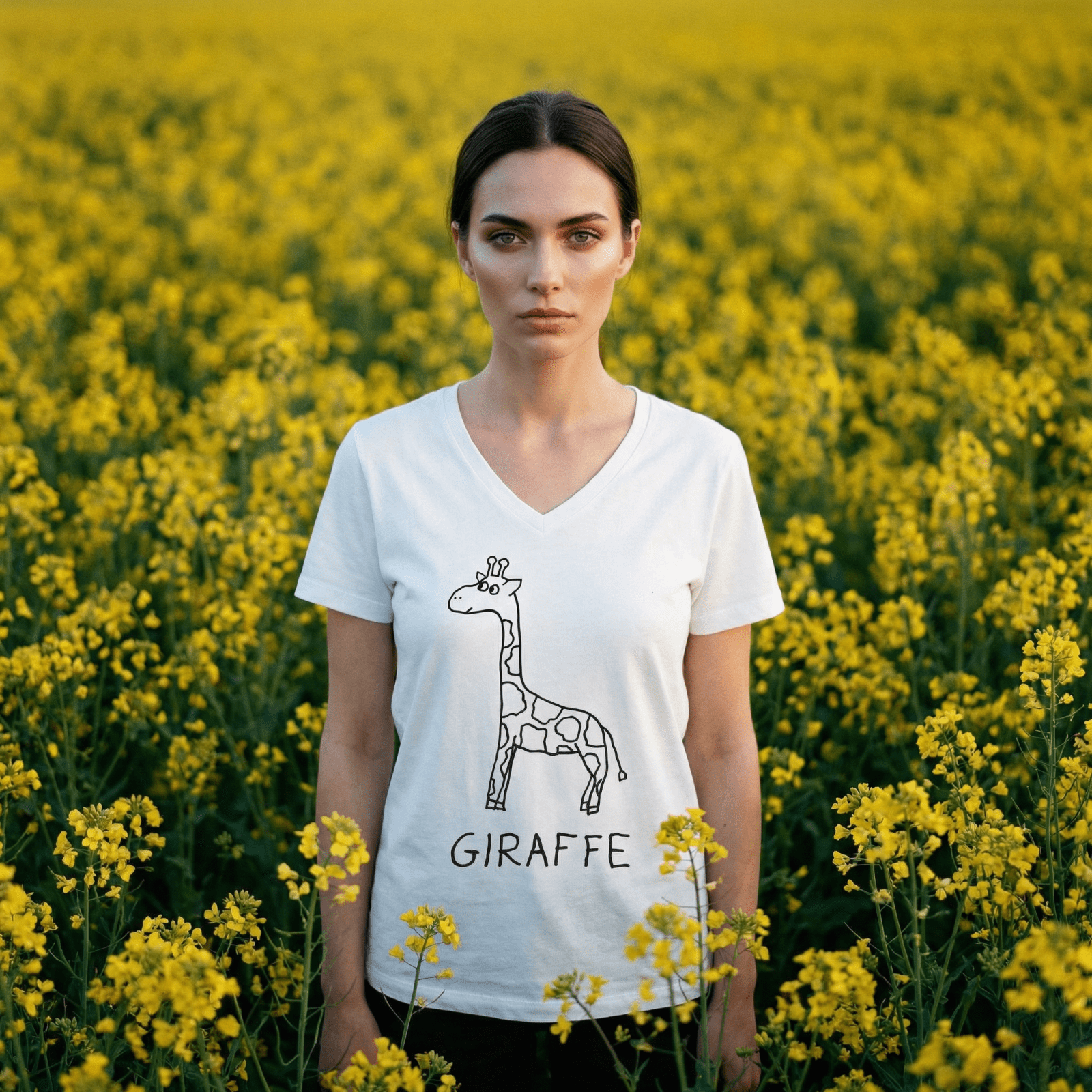 Giraffe - V-Neck T-Shirt