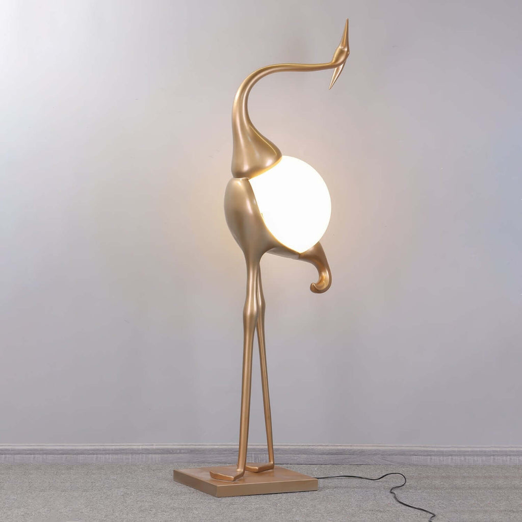 Crane Sculpture Floor Lamp