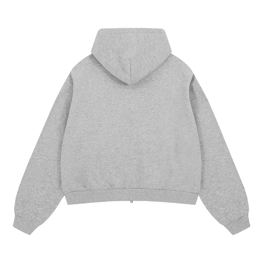 Gauntlet Unisex Zip Up Cropped Boxy Hoodie 380 GSM Sweatshirt For Streetwear And Layering