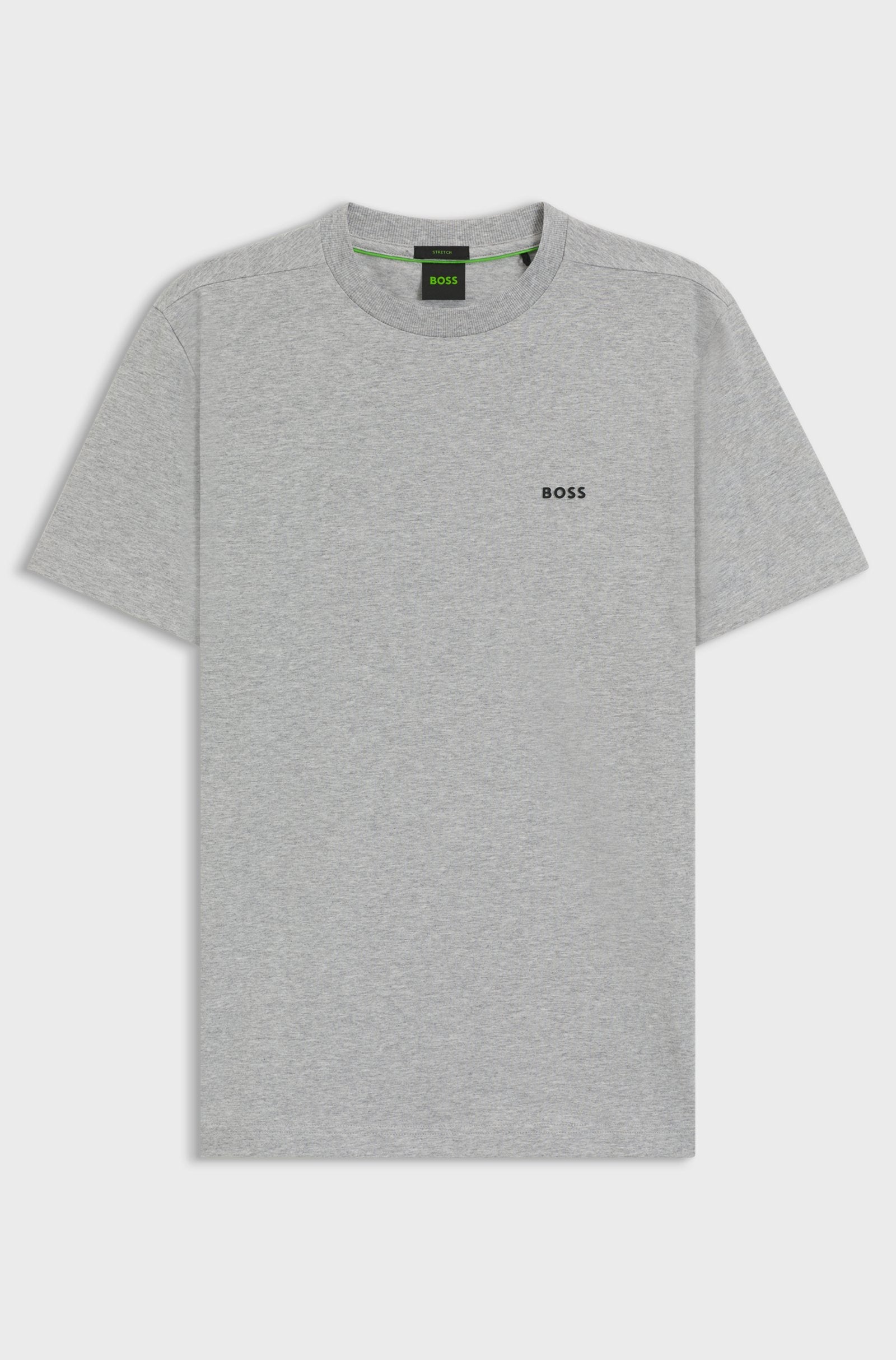 Boss Green Contrast Logo Tee - Grey