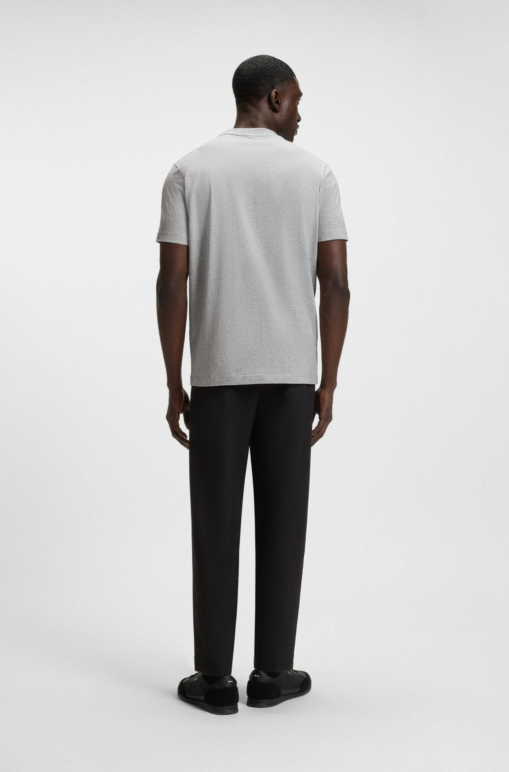 Boss Green Contrast Logo Tee - Grey