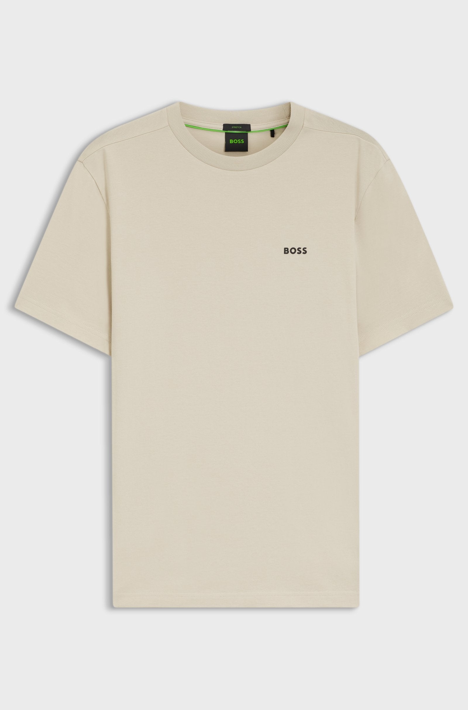 Boss Green Contrast Logo Tee - Beige