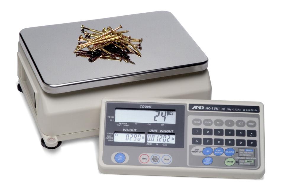 A&D Weighing HC-15Ki HC-I Series Counting Scale, 30 lb x 0.005 lb