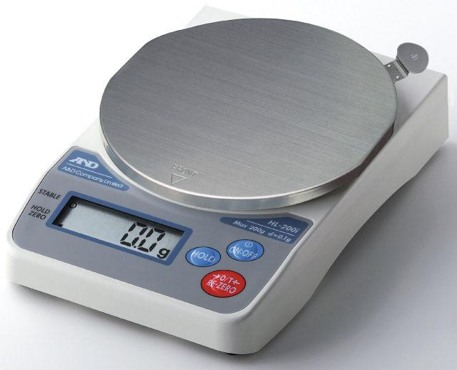 A&D Weighing HL-200iVP HL-i Series Compact Scale with External Calibration and Carrying Case, 200g x 0.1g
